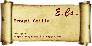 Ernyei Csilla névjegykártya
