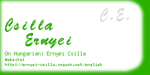 csilla ernyei business card